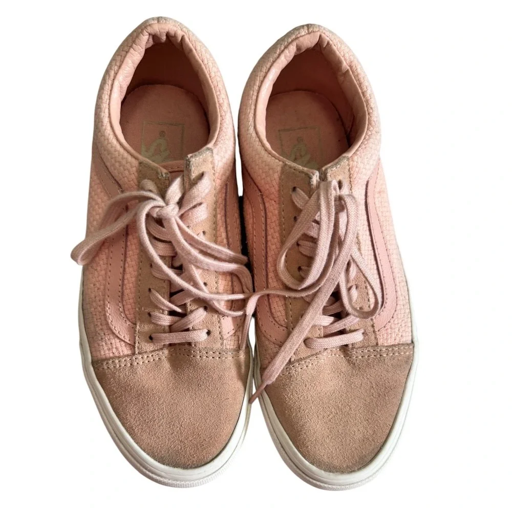 Vans Old Skool Pink Suede Canvas Sneakers Women's Size 6.5 Casual Shoes